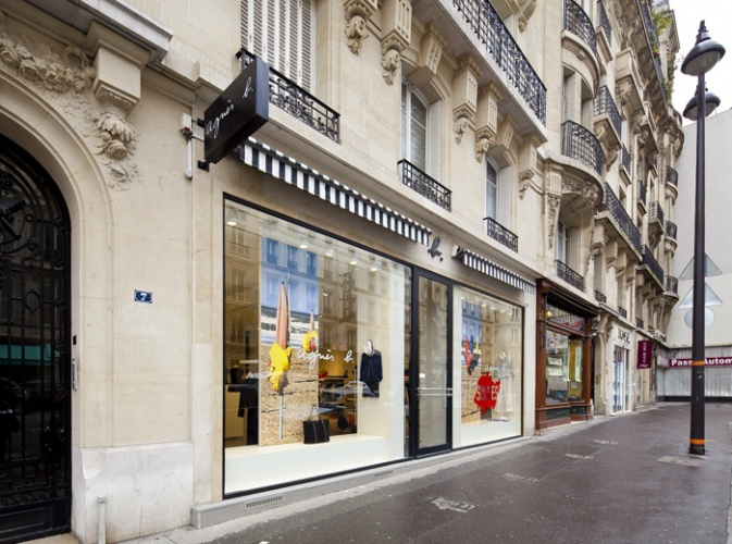 Boutique Agnès B., rue de Passy, à Paris : une réalisation de Texier